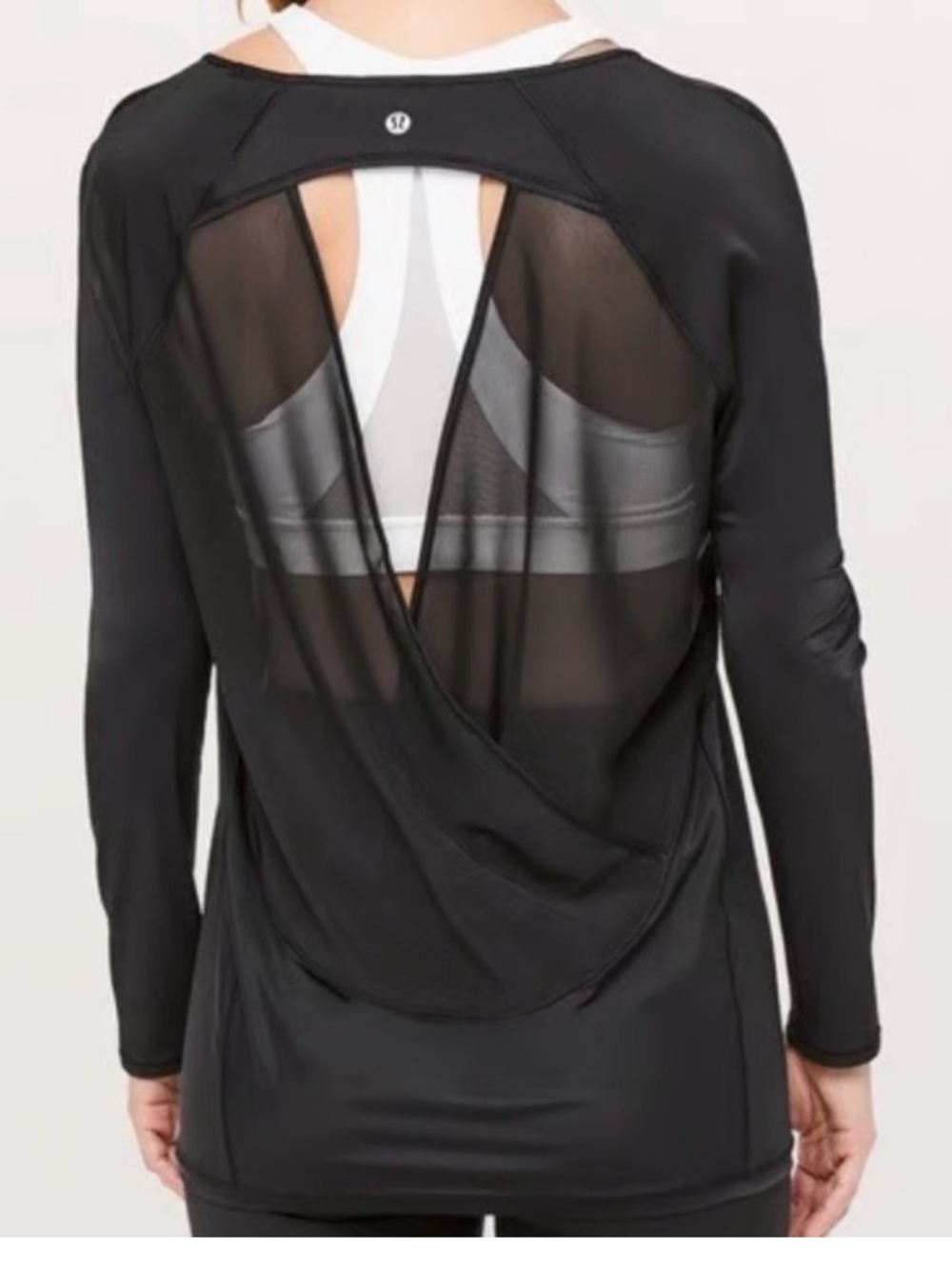 Lululemon If You’re Lucky mesh open back top. Size 8.
